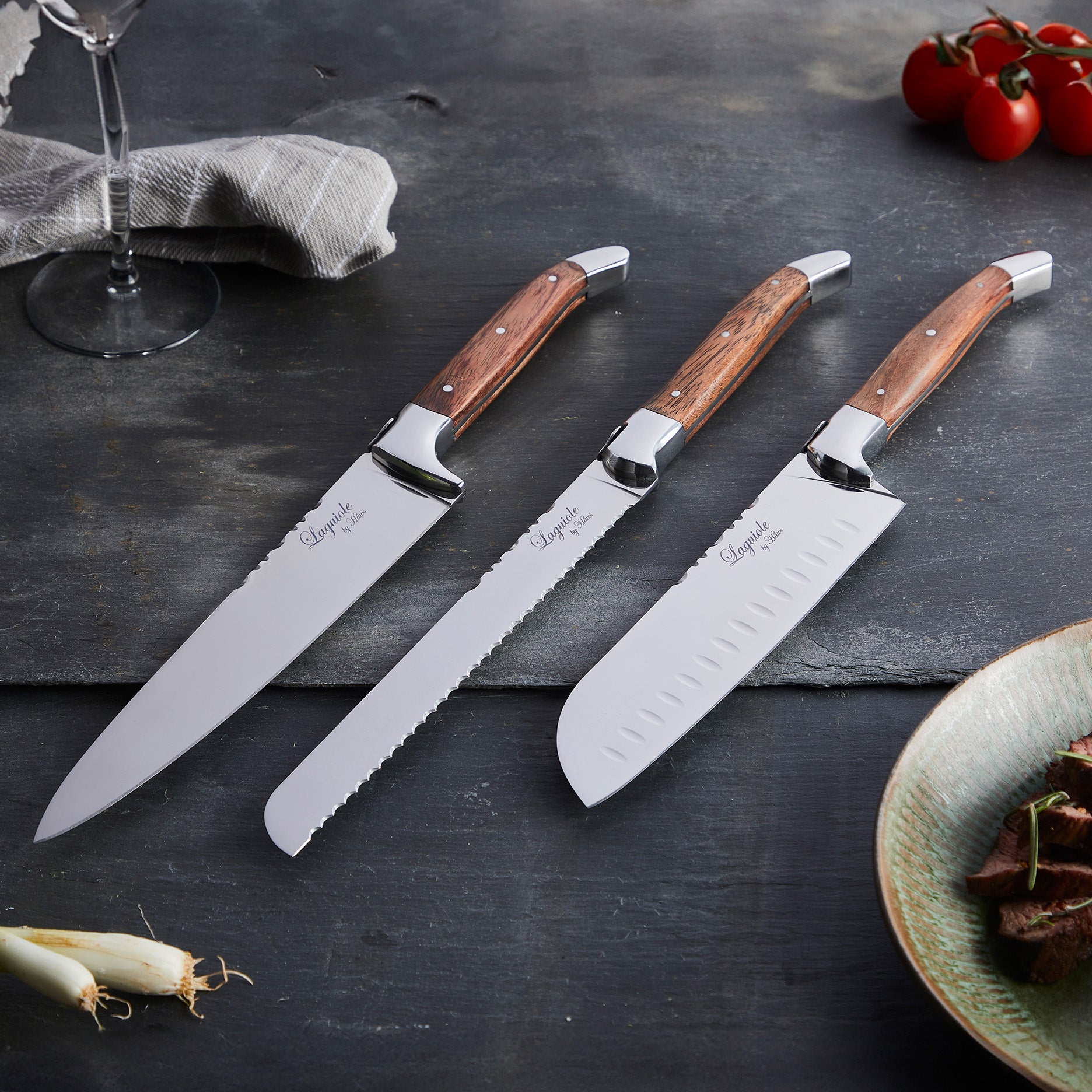 Messerset 3-teilig Rosewood